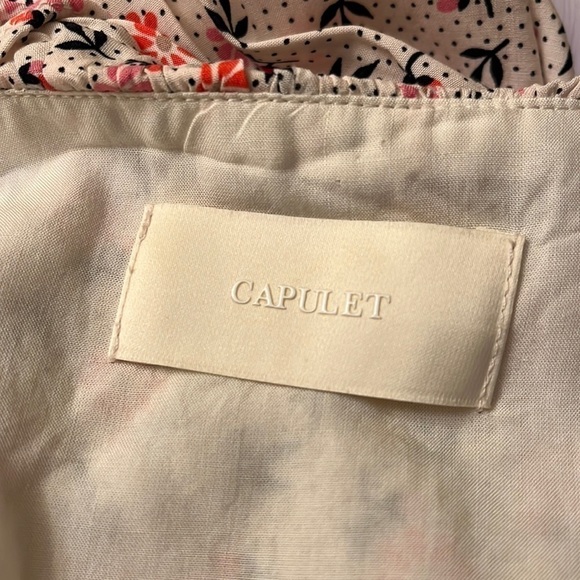 Capulet Josette Cream Pink Dotted Micro Floral Babydoll Mini Dress NWT - Picture 2 of 14